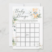 Greenery Beer Baby shower Bingo/Traits Games Kaart (Voorkant)