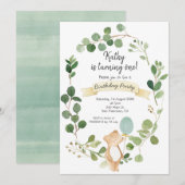 Greenery Beer Birthday Uitnodiging (Voorkant / Achterkant)