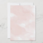 Greenery Beer Blush Pink Floral Girl Baby shower Kaart (Achterkant)