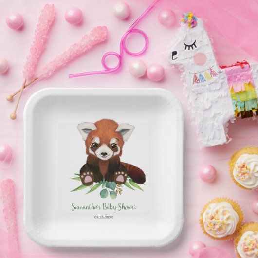 Greenery Beer Gender Neutral Baby shower Papieren Bordje (Feest)