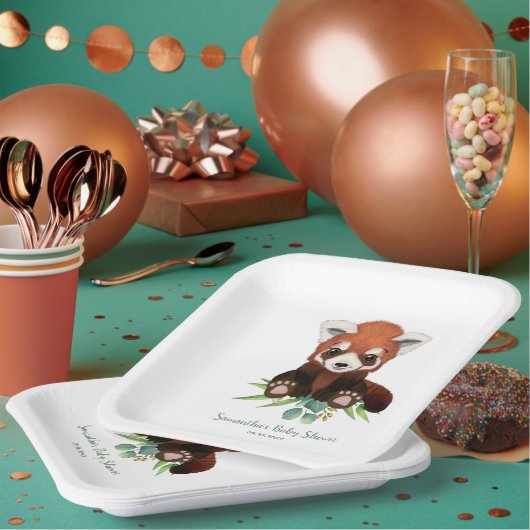 Greenery Beer Gender Neutral Baby shower Papieren Bordje (Multi)