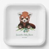 Greenery Beer Gender Neutral Baby shower Papieren Bordje (Voorkant)