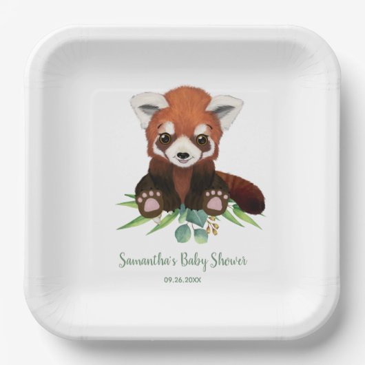 Greenery Beer Gender Neutral Baby shower Papieren Bordje (Voorkant)