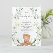 Greenery Beer Gender Neutral Elegant Baby shower Kaart (Staand voorkant)