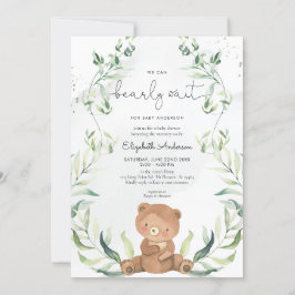 Greenery Beer Gender Neutral Elegant Baby shower Kaart