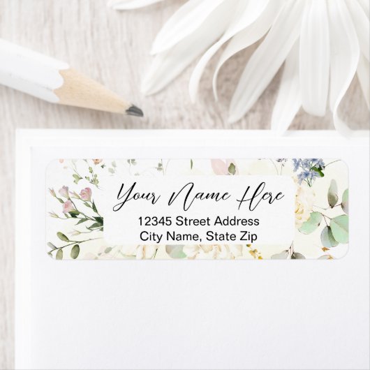 Greenery Beer Gender Neutral Floral Baby shower Etiket (Insitu)