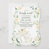 Greenery Beer Gender Neutral Yellow Baby shower I Kaart (Voorkant)