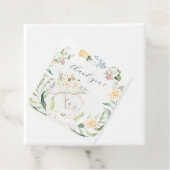 Greenery Beer Geslacht Neutraal Geel Baby shower Bedankjes Labels (In situ)