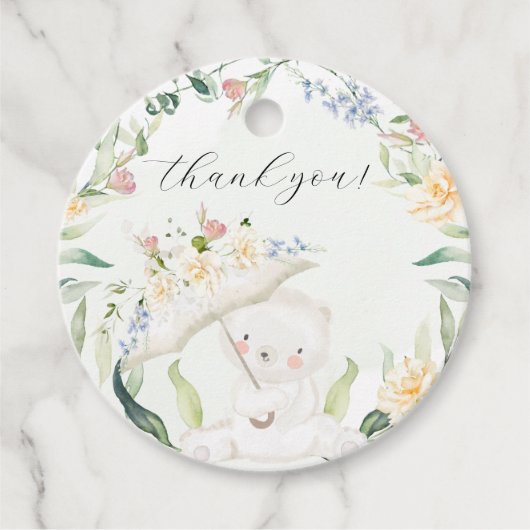 Greenery Beer Geslacht Neutraal Geel Baby shower F Bedankjes Labels (Voorkant)