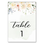 Greenery Beer Green Neutral Floral Baby shower Tab Kaart (Achterkant)