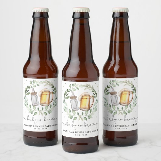 Greenery Beers Cheers Baby is een brouwerij-pleist Bier Etiket (Flessen)