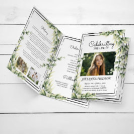 Greenery Begrafenis, Orde van de Dienst Gevouwen P Programma