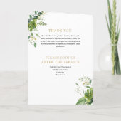 Greenery Begrafenis Orde van Service Gevouwen Programma (Achterkant)