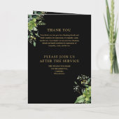 Greenery Begrafenis Orde van Service Gevouwen Programma (Achterkant)