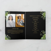 Greenery Begrafenis Orde van Service Gevouwen Programma (Binnen)