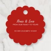 Greenery Berries CHRISTMAS Typografie Black Bedankjes Labels (Achterkant)