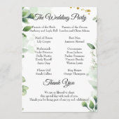 Greenery Best Day Ever Program Invitation Programmakaart (Achterkant)