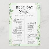 Greenery Best Day Ever Program Invitation Programmakaart (Voorkant)