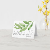 Greenery Best Husband Ever Jubileum Gift Him Kaart (Gele Bloem)