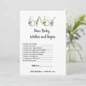 Greenery Beste Baby Hope wil Baby shower Game Kaart (Staand voorkant)