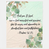 Greenery Bible verse Fleece Blanket Deken (Voorkant)