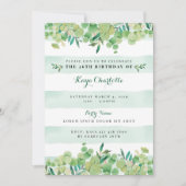 Greenery Birthday Invitation Kaart (Voorkant)