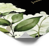 Greenery Black And Gold Celebration Of Life Photo Poster (Hoek)