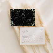 Greenery Black en Gold Menu Keuze RSVP-Briefkaart