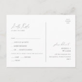 Greenery Black en Gold Menu Keuze RSVP-Briefkaart (Achterkant)