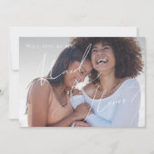 Greenery Black en Gold Photo Maid of Honor Kaart (Voorkant)