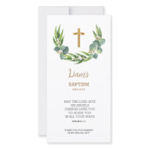 Greenery Bladwijzer Hartelijk dank, Baptisme Favor