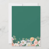 Greenery Bloom Garden Floral Wreath Wedding Kaart (Achterkant)