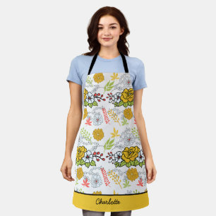 Greenery blossom florale patroon gepersonaliseerde schort