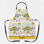 Greenery blossom florale patroon gepersonaliseerde schort (Voorkant)