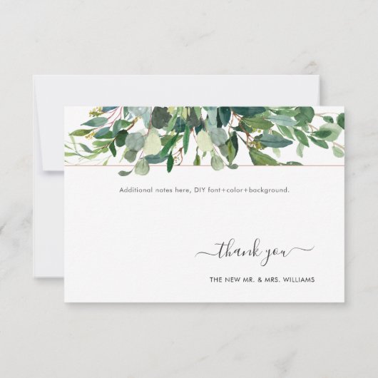 Greenery Blue Gum Eucalyptus Kaart (Achterkant)