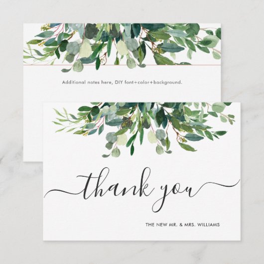 Greenery Blue Gum Eucalyptus Kaart (Voorkant / Achterkant)