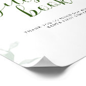 Greenery Blue hydrangea Guest Book Baby shower Poster (Hoek)