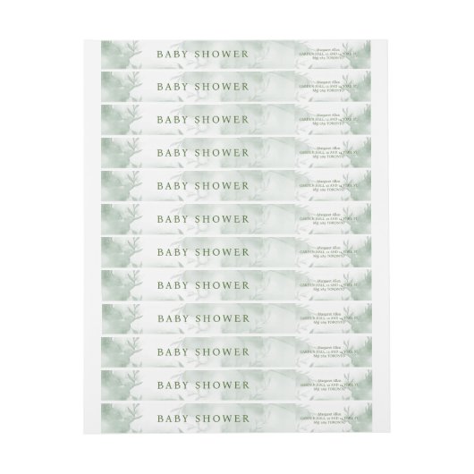 Greenery Blue hydrangea is een Baby shower (Vel)