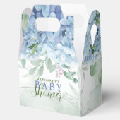 Greenery Blue hydrangea is een Baby shower Bedankdoosjes (Geopend)