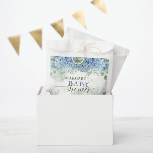 Greenery Blue hydrangea is een Baby shower Bedankzakje (Feest)