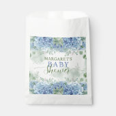 Greenery Blue hydrangea is een Baby shower Bedankzakje (Voorkant)