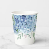 Greenery Blue hydrangea is een Baby shower Papieren Bekers (Achterkant)