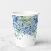 Greenery Blue hydrangea is een Baby shower Papieren Bekers (Links)