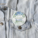 Greenery Blue hydrangea is een Baby shower Ronde Button 7,6 Cm<br><div class="desc">Greenery Blue hydrangea heeft een Baby shower-knop. Overeenkomende objecten beschikbaar.</div>