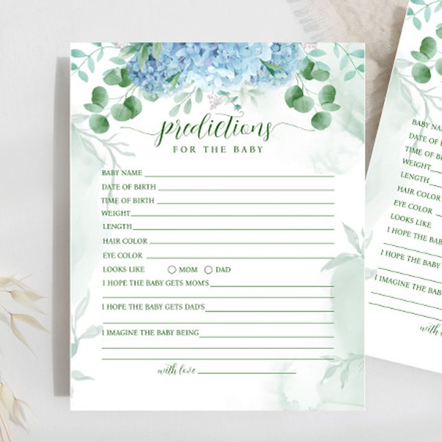 Greenery Blue hydrangea Predication for Baby showe (Creator heeft geüpload)
