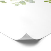 Greenery blue pumpkins baby shower welkomstbord poster (Hoek)