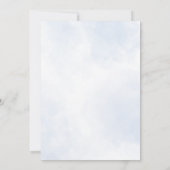 Greenery Blue Waterverf is een Baby shower Kaart (Achterkant)