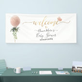 Greenery Blush Glitter Ballon Elk evenement welkom Spandoek (Beurs)