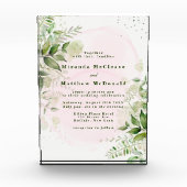 Greenery Blush Pink Airy Keepomwille Wedding Invit Fotoblokken (Voorkant)