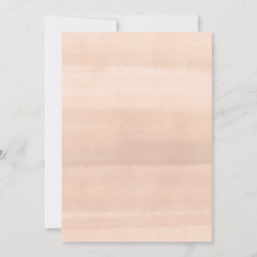 Greenery & Blush Pink Floral Script Baby shower Kaart (Achterkant)